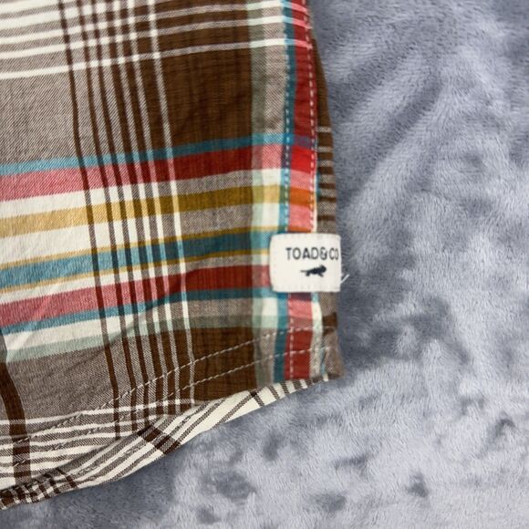 Toad & Co Smythy Shirt Mens Sz XL Plaid Short Sleeve Button Up Hiking Organic - Picture 5 of 9